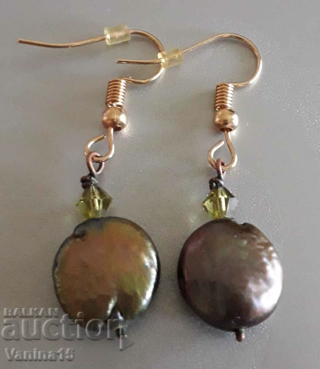 Imported Natural Pearl Coin Earrings with price 55.00 BGN | € 28.12