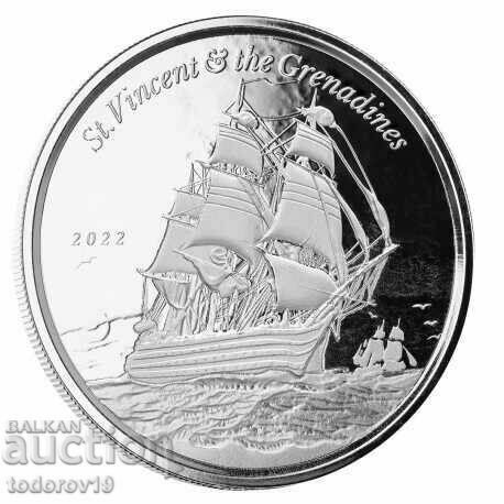1 oz Silver St. Vincent and the Grenadiers - Eastern Caribbean 2022