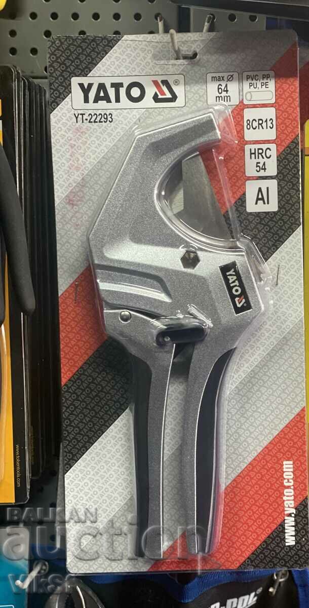 Scissors for PVC pipes YATO V-cut, F 64 mm - 6 Scissors for PVC pipes YATO V-cut, F 64 mm - 6