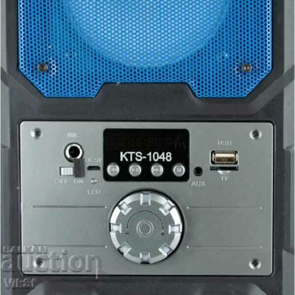 Bluetooth speaker KTS 1048 and microphone with price 47.50 BGN | € 24.29 Bluetooth speaker KTS 1048 and microphone with price 47.50 BGN | € 24.29