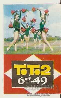 Calendar Sport-toto 1970. Gimnastica ritmică
