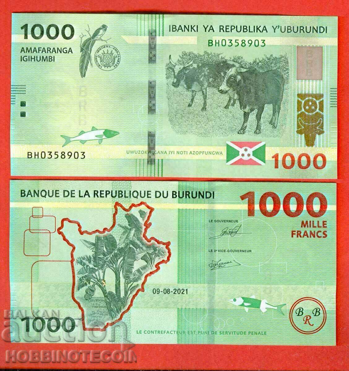 BURUNDI BURUNDI 1000 1000 Franc emisiune 2021 NOU UNC
