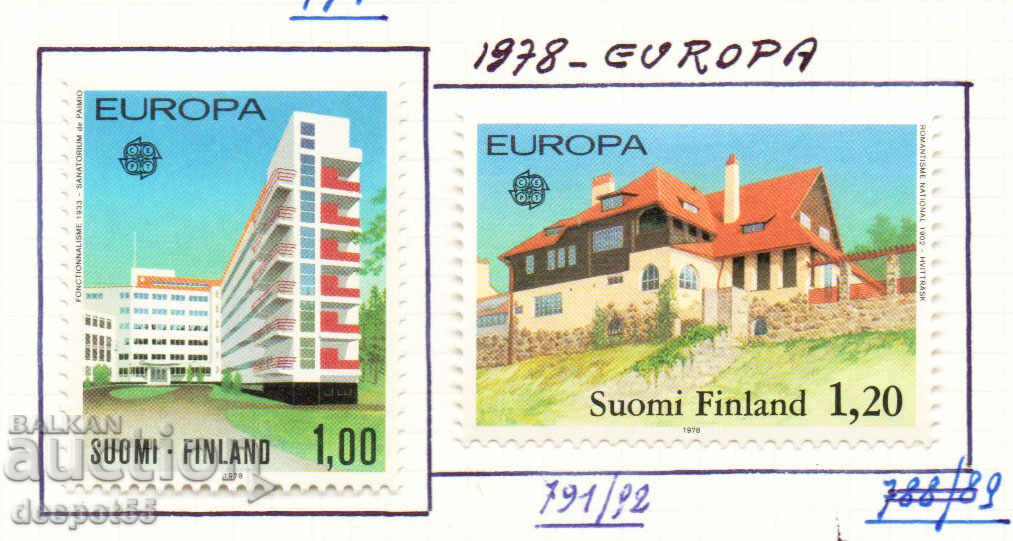 1978. Finlanda. EUROPA - Monumente.