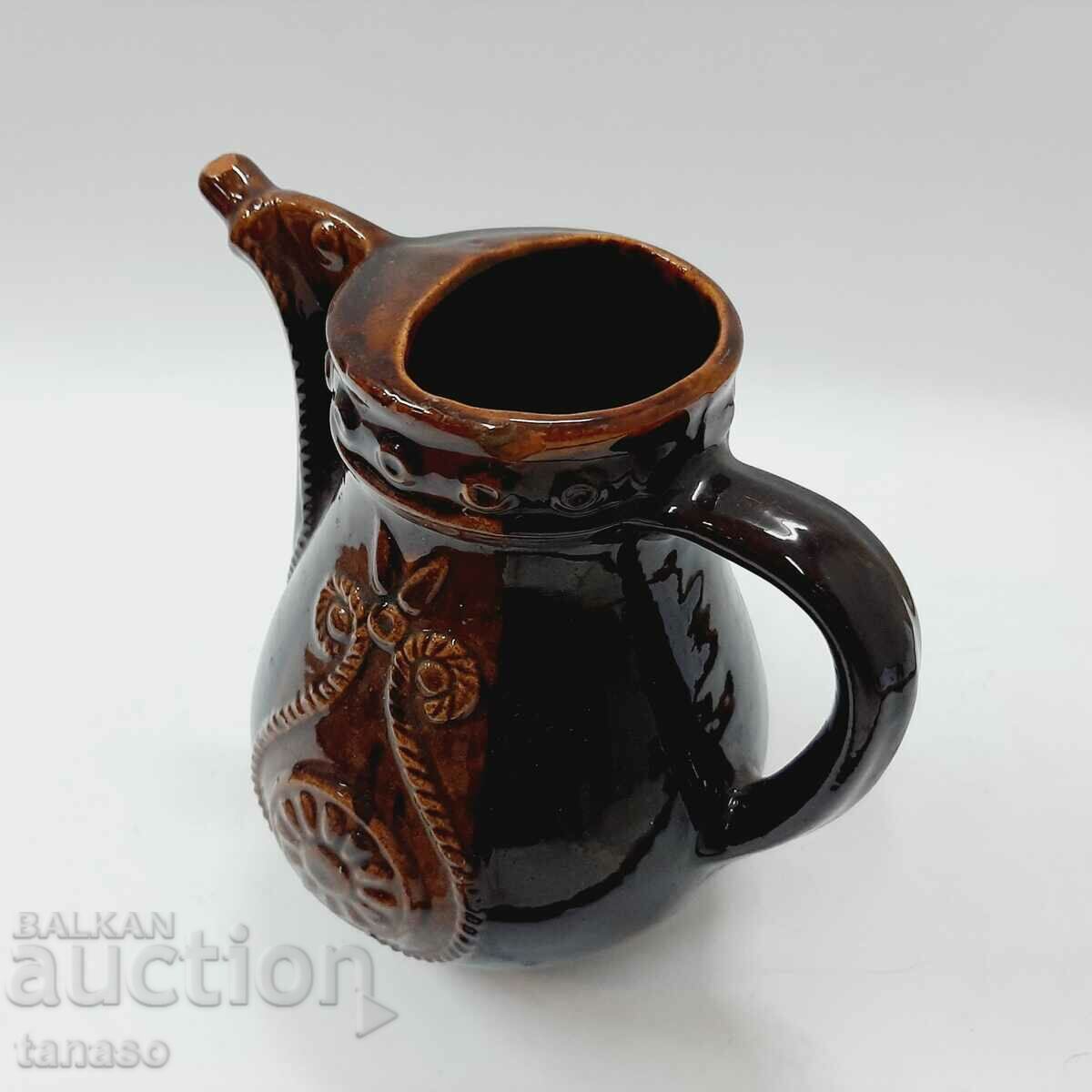 Old ceramic jug, decorated (13.5) - 6