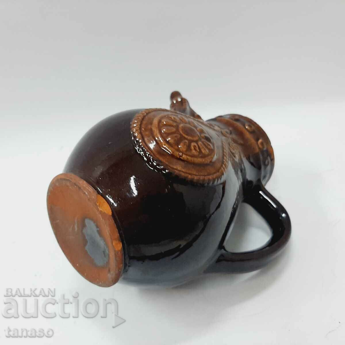 Old ceramic jug, decorated (13.5) - 7