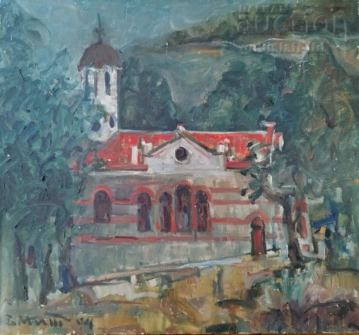 Πίνακας «Η εκκλησία της Κοιμήσεως της Θεοτόκου-Β. Τάρνοβο», καλλιτέχνης Β. Μίτεφ