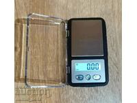 Μίνι ζυγαριά τσέπης ψηφιακή 0,01 - 200 γρ. + μπαταρία