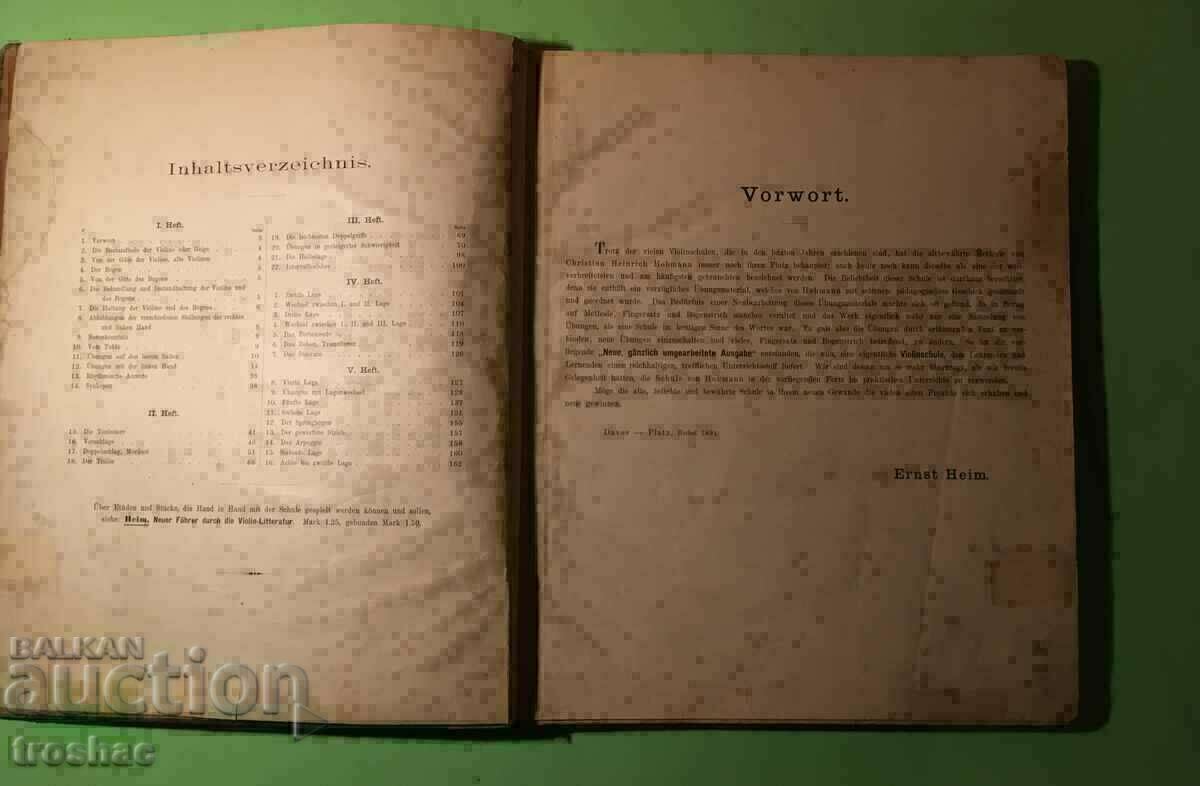 Auction  Very Rare Book Practical Violin School 1891