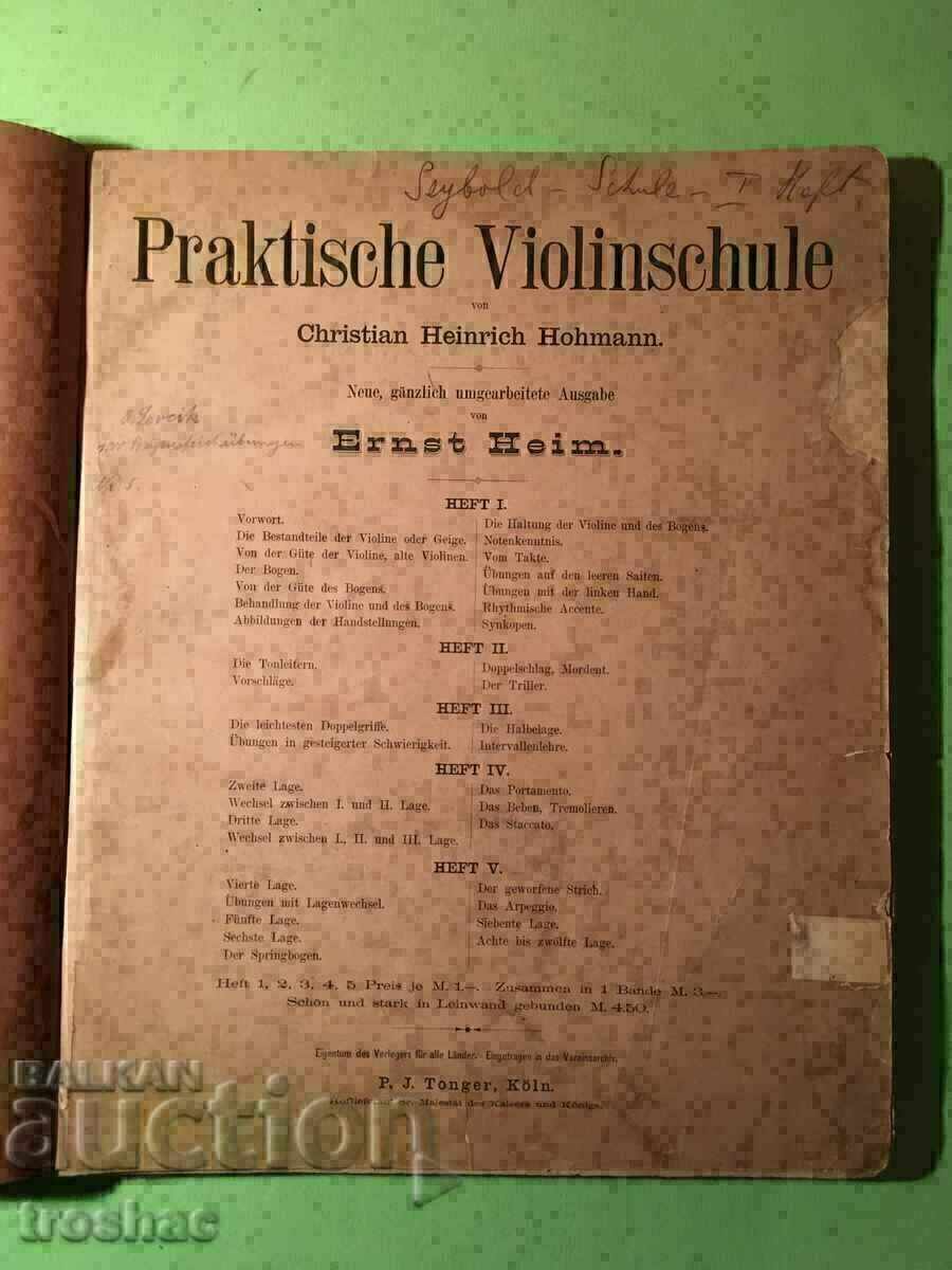 Carte foarte rară Școala practică de vioară 1891 - 5 Carte foarte rară Școala practică de vioară 1891 - 5
