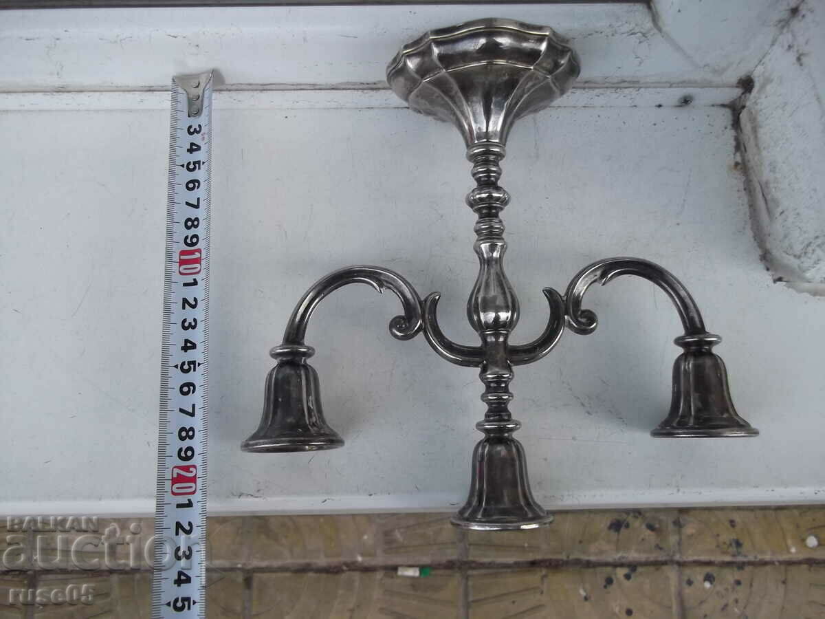Licitație Sfeșnic pentru trei lumânări placat cu argint