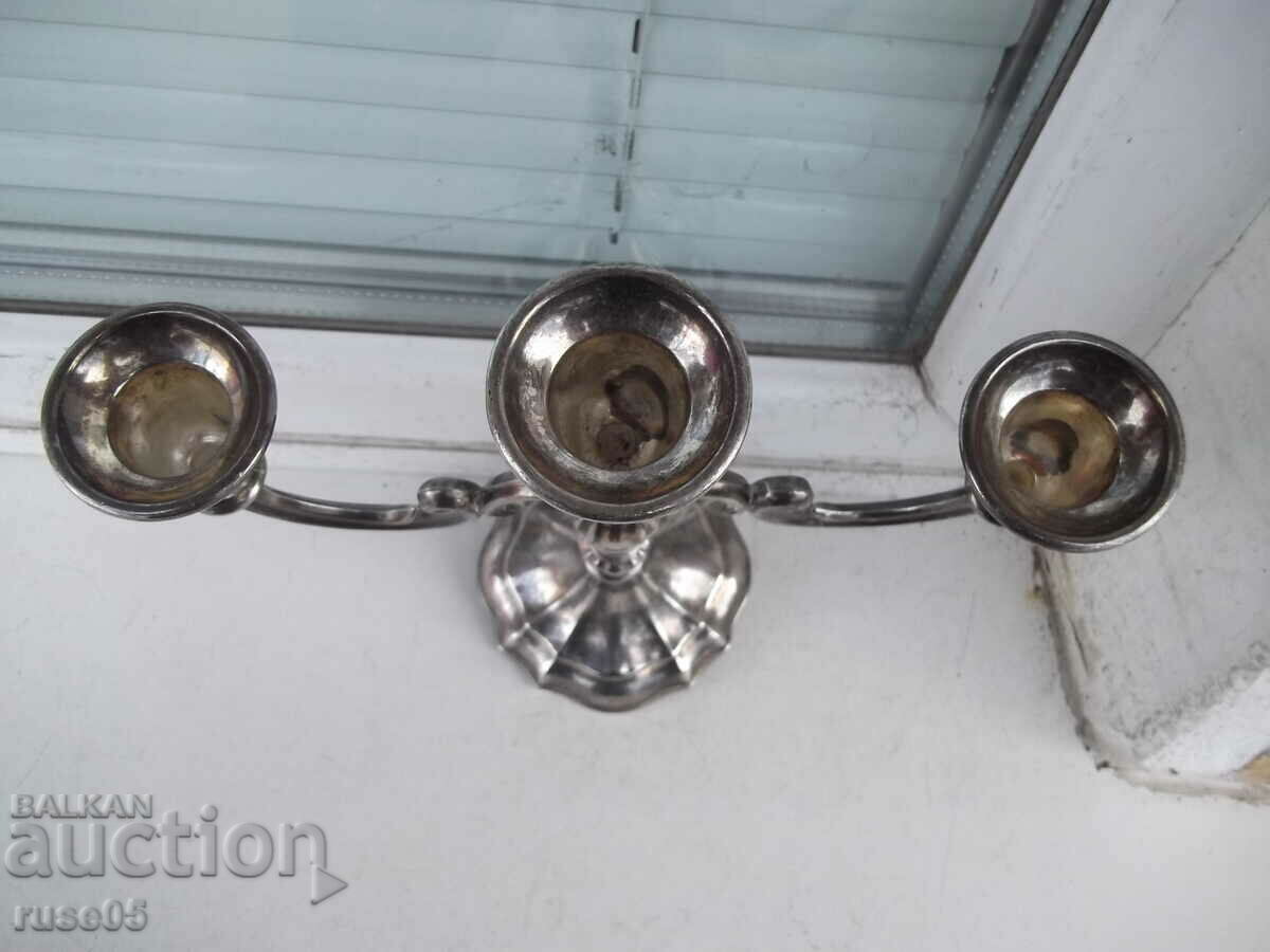 Livrarea Sfeșnic pentru trei lumânări placat cu argint