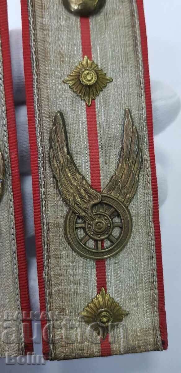 Auction Very rare royal epaulettes Railway Regiment Lieutenant Boris III Auction Very rare royal epaulettes Railway Regiment Lieutenant Boris III