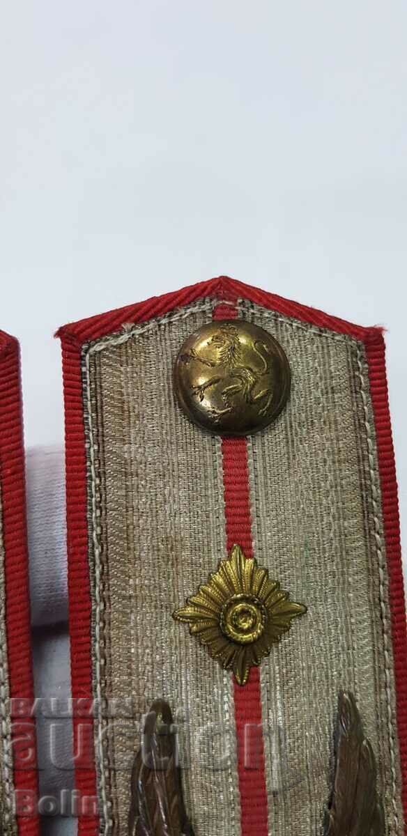Very rare royal epaulettes Railway Regiment Lieutenant Boris III - 5 Very rare royal epaulettes Railway Regiment Lieutenant Boris III - 5