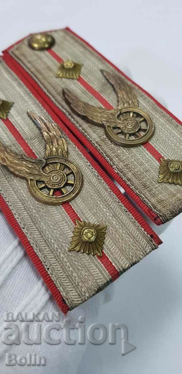 Very rare royal epaulettes Railway Regiment Lieutenant Boris III - 7 Very rare royal epaulettes Railway Regiment Lieutenant Boris III - 7
