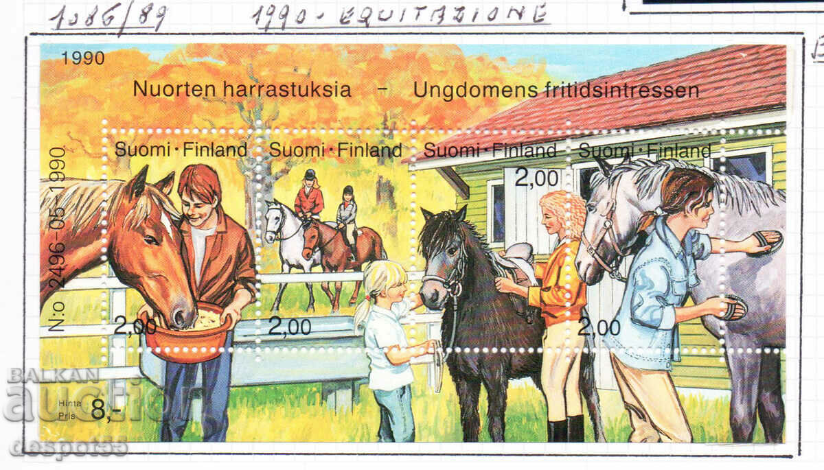1990. Finland. Horseback riding.