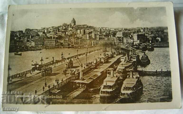 1950 г. - Стара снимка картичка Истанбул,Турция - Моста