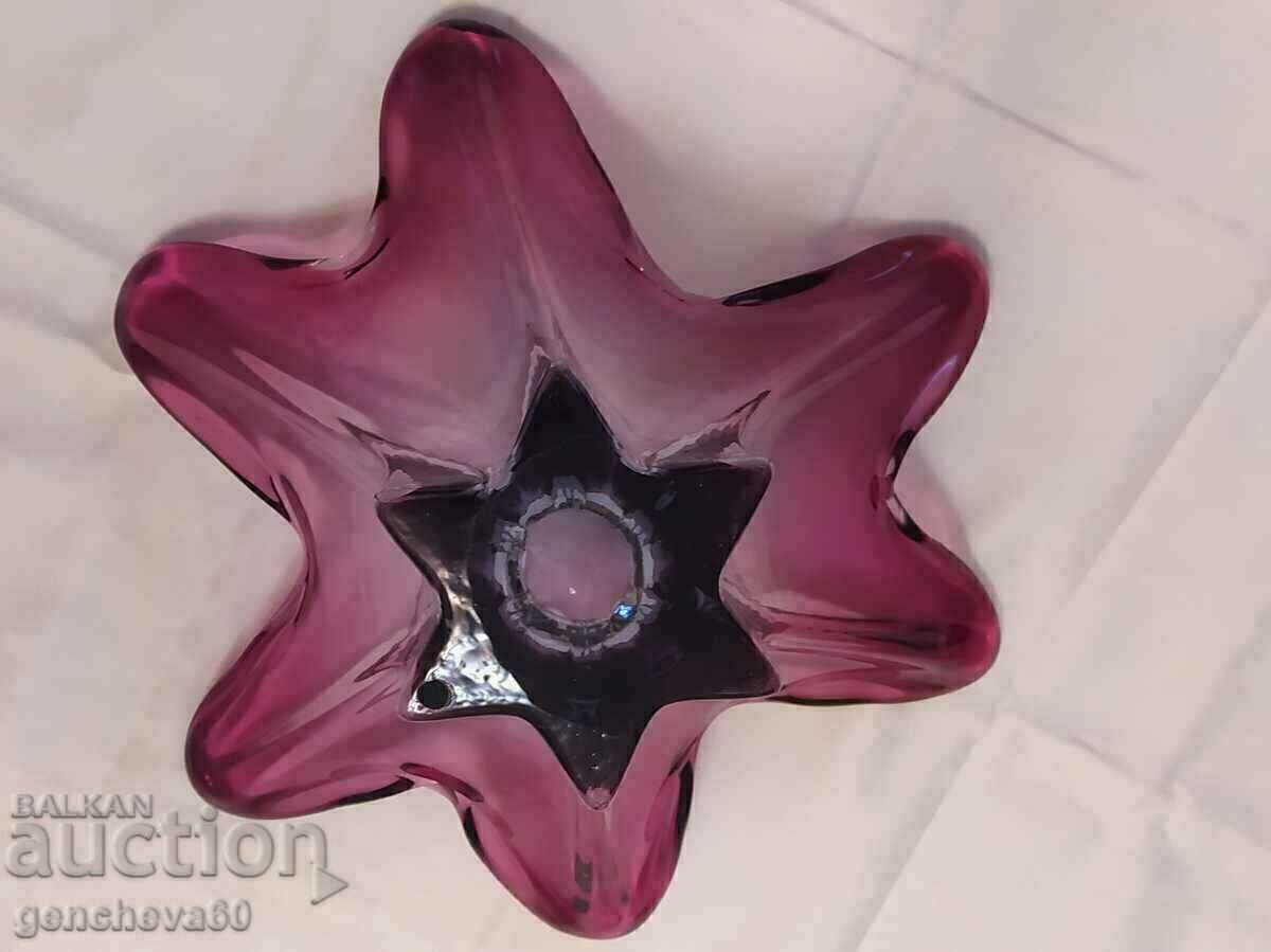 Delivery of Murano designer crystal fruit bowl 70s