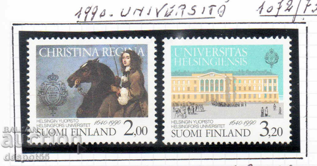 1990. Финландия. 350-годишнината на Хелзинкския университет.