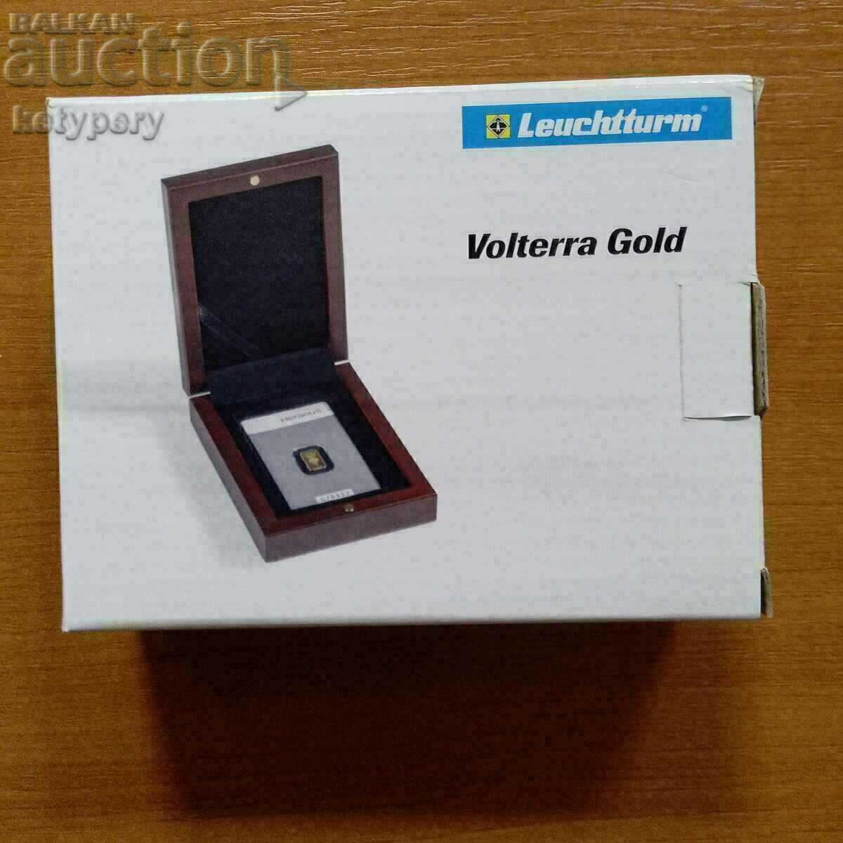 Volterra Gold Box pentru lingouri de aur în blister, Leuchtturm