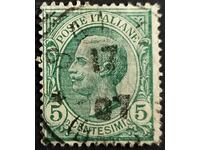 Италия 1906г. 5 centesimi. Използвана пощенска марка King ..