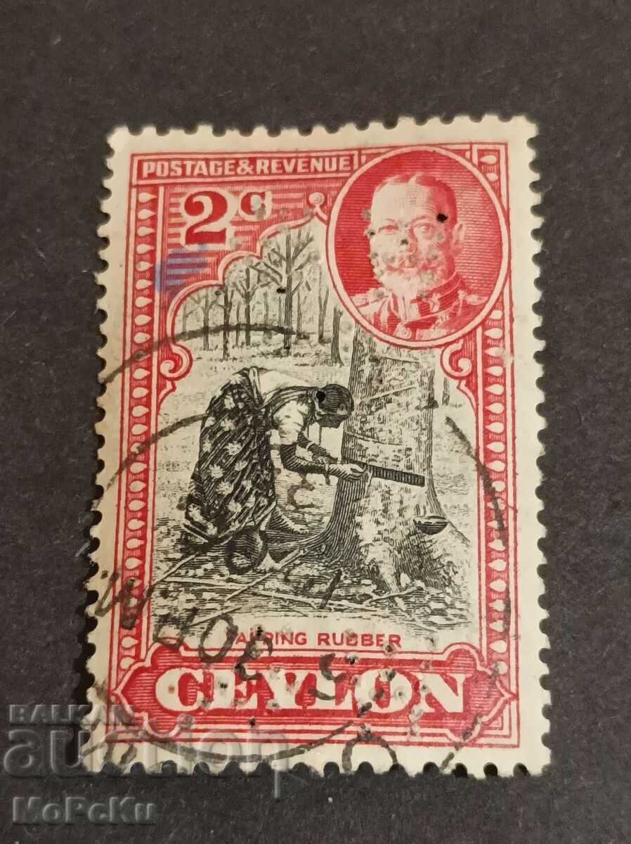 Пощенска марка Ceylon