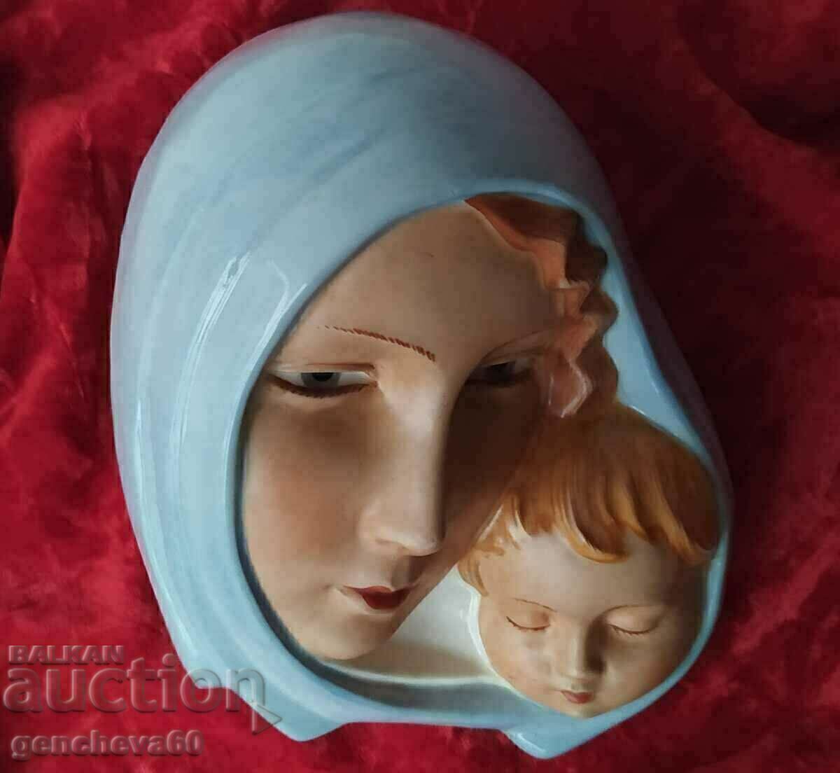 ROYAL DUX Sculptură în relief de epocă Madona cu copilul - 6