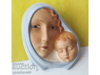 ROYAL DUX Винтидж релефна скулптура Мадона с младенеца