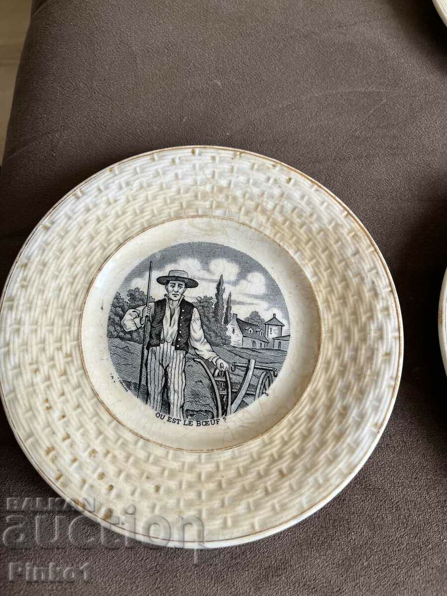 Old French Porcelain Plates