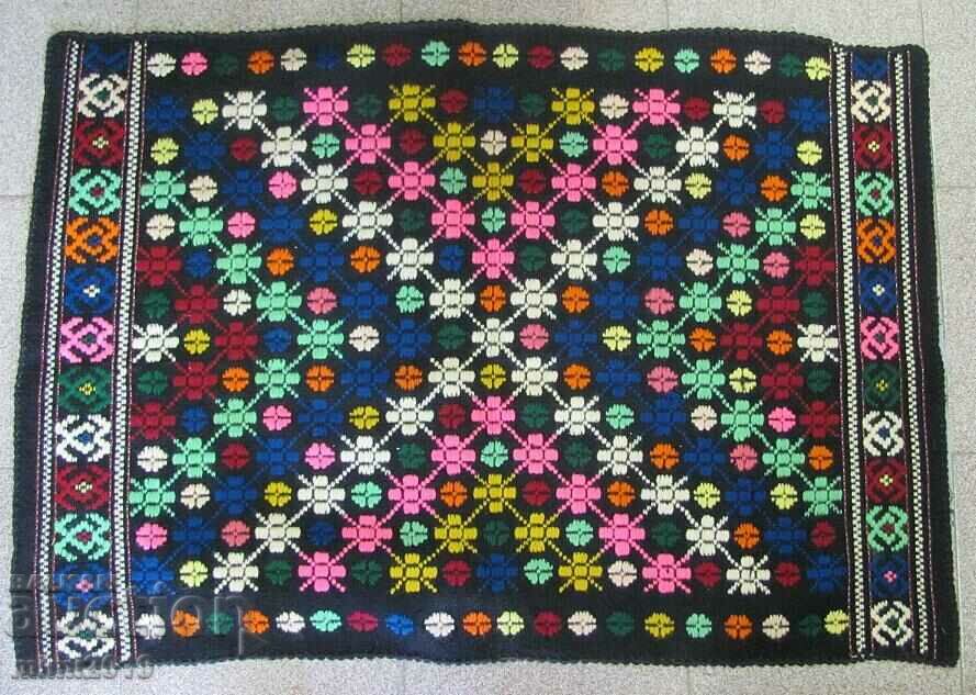 19th century Folk Art Woolen Rug, Rug handmade - 6