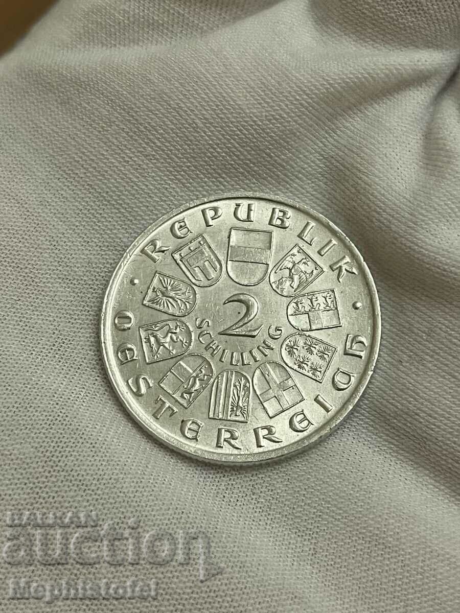 Delivery of 2 Shillings 1928, Austria - silver coin Delivery of 2 Shillings 1928, Austria - silver coin