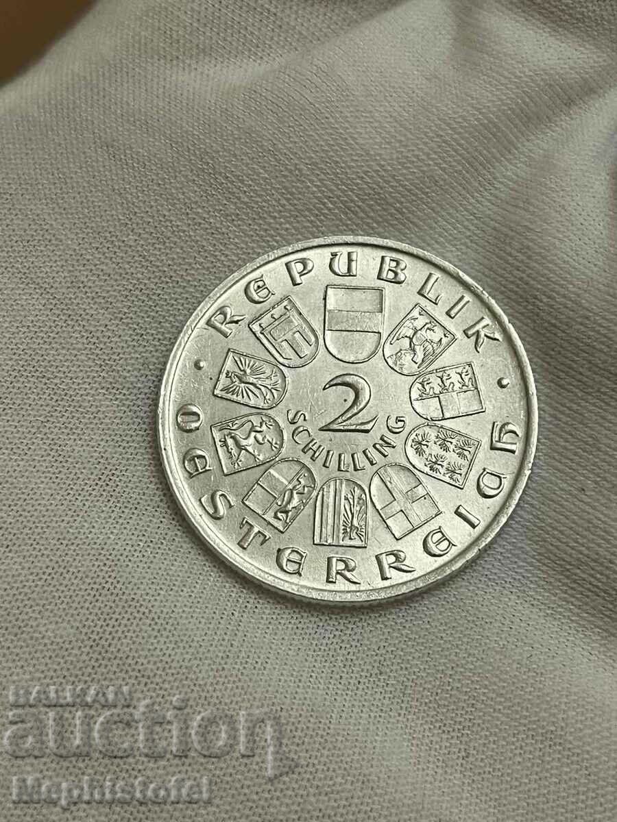 2 σελίνια 1928, Αυστρία - ασημένιο νόμισμα