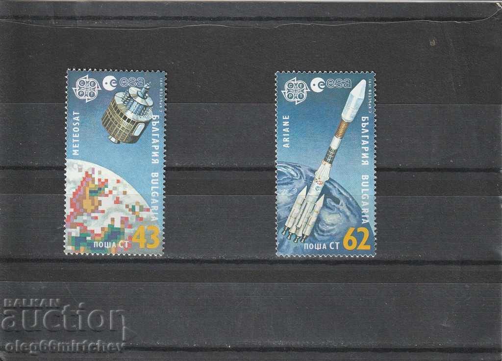 България 1991 г.  Европа СЕПТ Космос  БК№3916/7 чисти