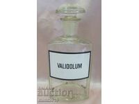 19th century Vintich Apothecary Bottle with Enameled Label-VALIDOLUM