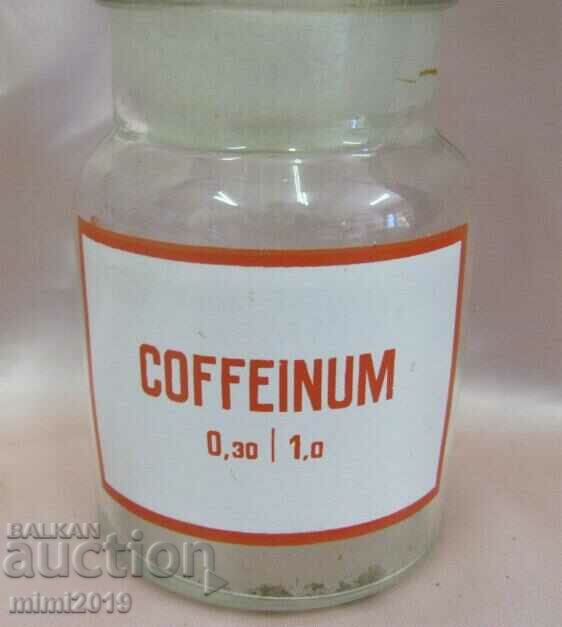 19th century Vintich Apothecary Bottle with Enameled Label-COFFEINUM with price 42.00 BGN | € 21.47 19th century Vintich Apothecary Bottle with Enameled Label-COFFEINUM with price 42.00 BGN | € 21.47