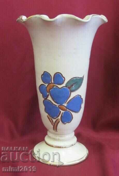 19th century Pottery Porcelain Vase hand painted 23 cm. with price 78.00 BGN | € 39.88