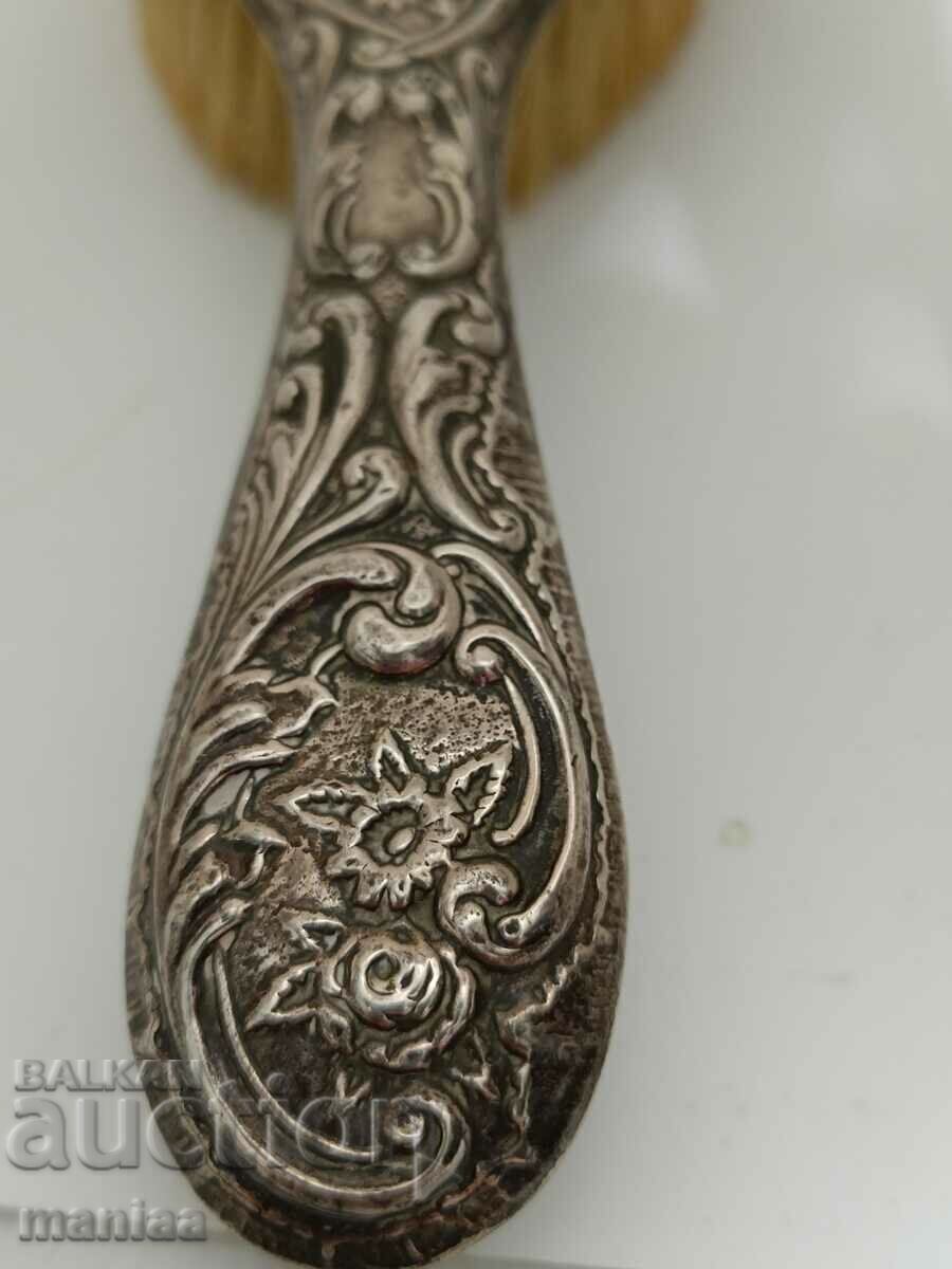 Old marked silver English brush 1910 - 5 Old marked silver English brush 1910 - 5