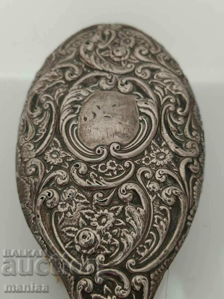 Old marked silver English brush 1910 - 6 Old marked silver English brush 1910 - 6