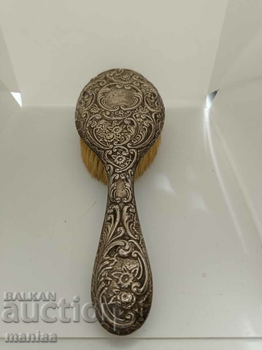 Old marked silver English brush 1910 Old marked silver English brush 1910
