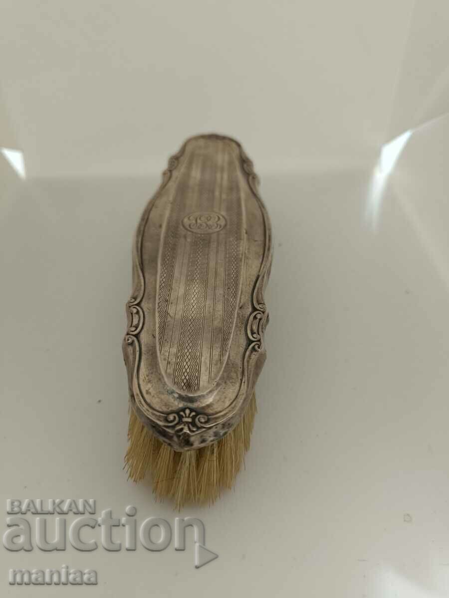 Old marked silver English brush 1919