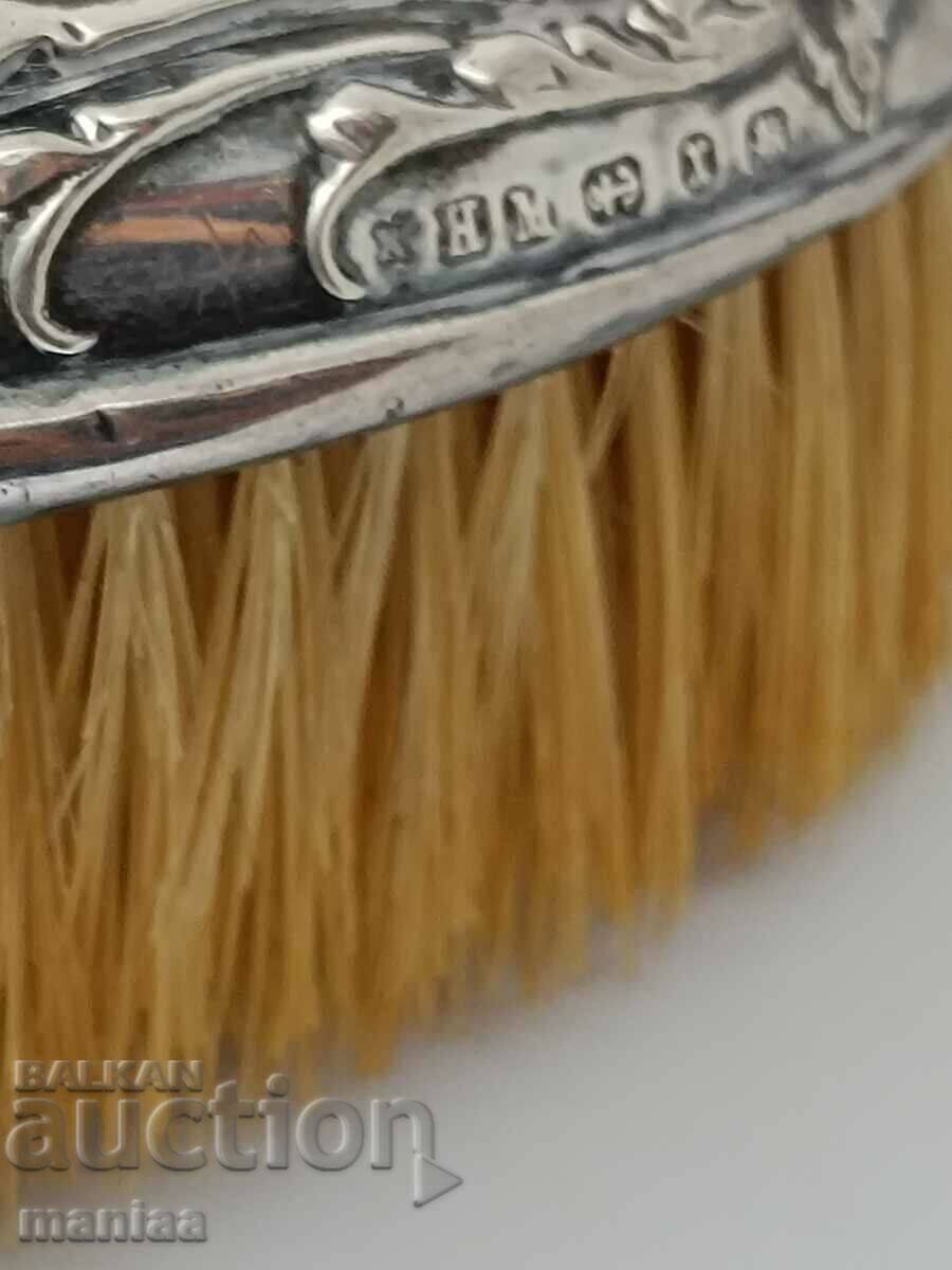 Old Marked Silver English Brush 1897 - 5 Old Marked Silver English Brush 1897 - 5