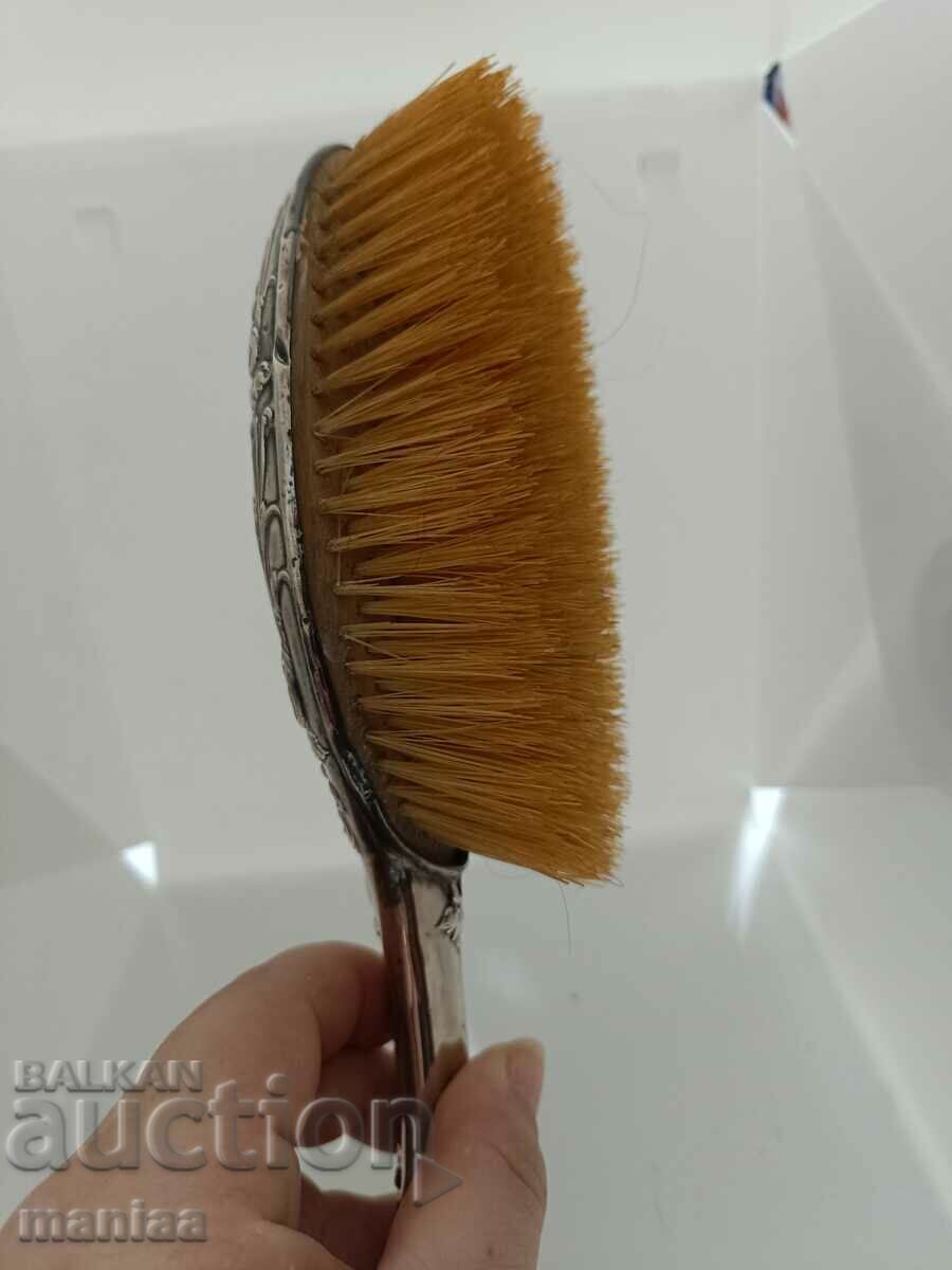 Old Marked Silver English Brush 1897 - 6 Old Marked Silver English Brush 1897 - 6