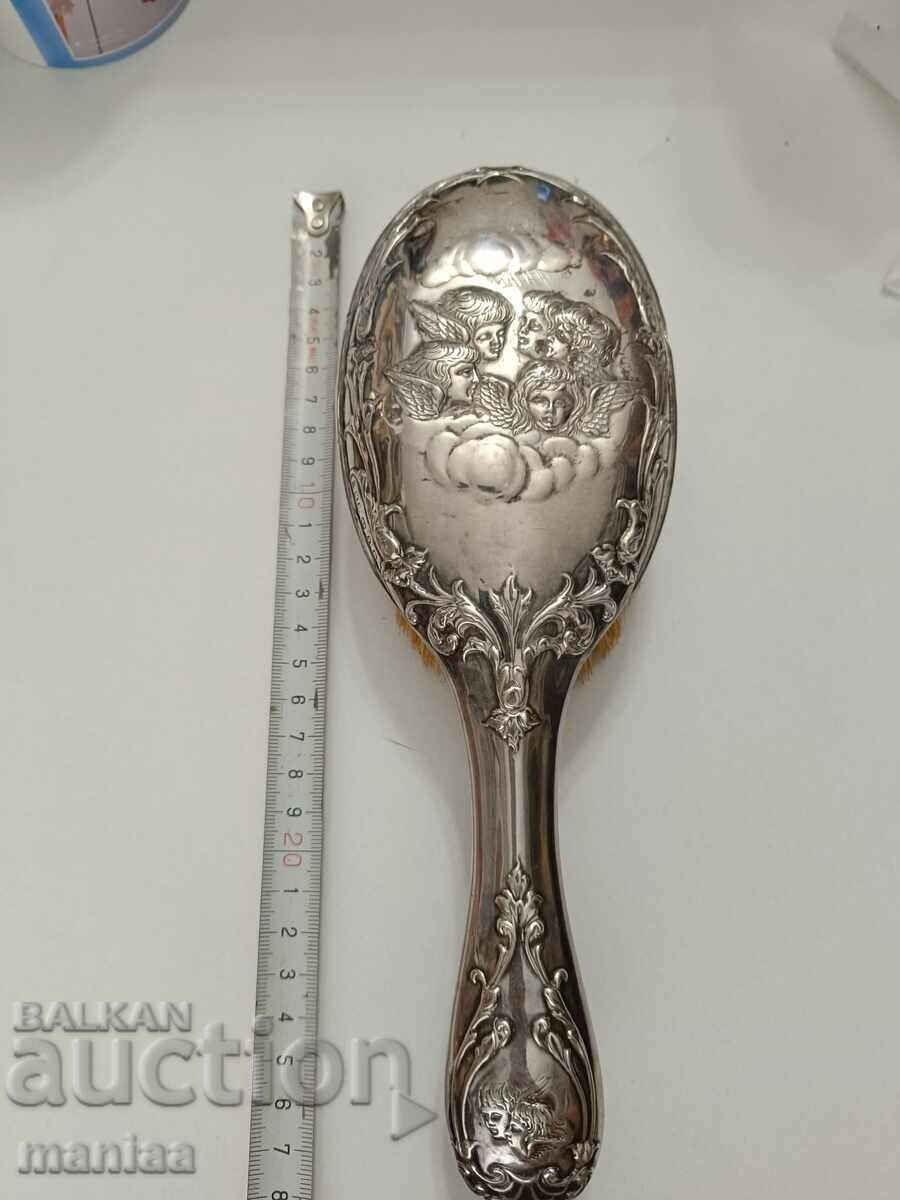 Old Marked Silver English Brush 1897 - 7 Old Marked Silver English Brush 1897 - 7