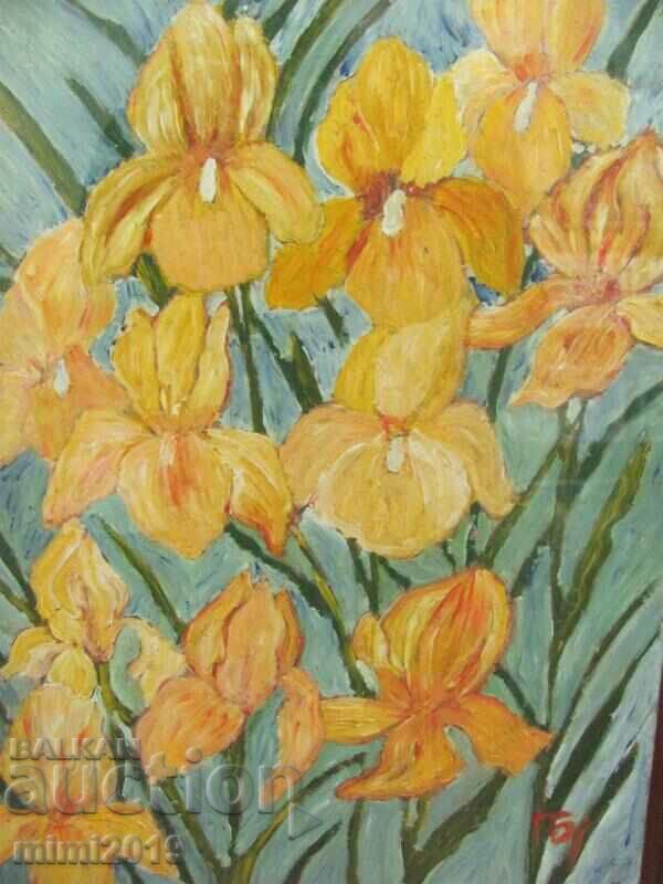 Oil painting and phaser signed with price 30.00 BGN | € 15.34 Oil painting and phaser signed with price 30.00 BGN | € 15.34