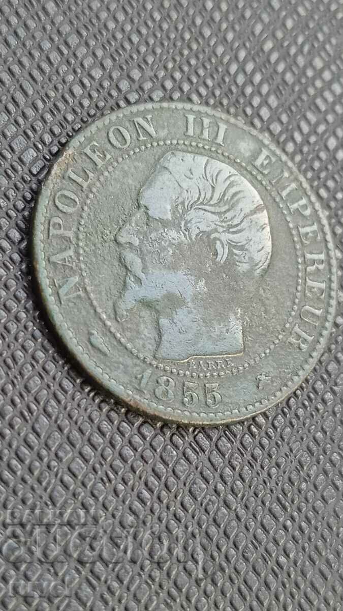 Franța, 5 centimes 1855