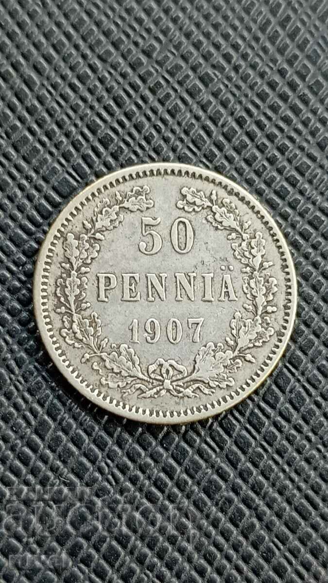 Finland, 50 pennia 1907
