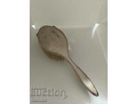 Veche perie de păr englezească argintie marcată