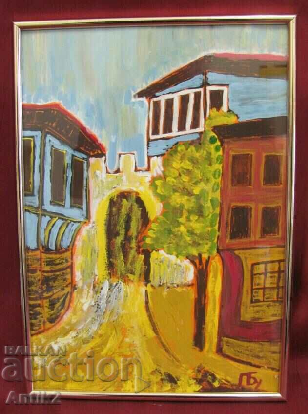 Oil painting on cardboard signed 30x20 cm.