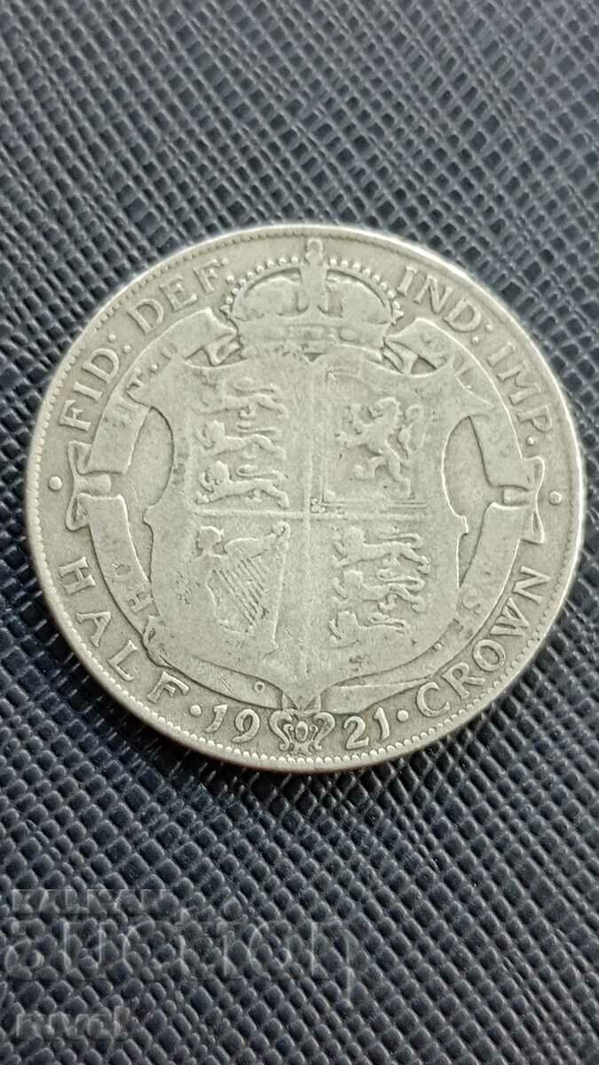 Marea Britanie 1/2 coroană 1921