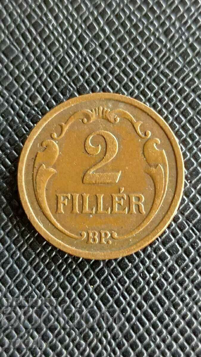 Hungary, 2 fillers 1934 with price 2.70 BGN | € 1.38 Hungary, 2 fillers 1934 with price 2.70 BGN | € 1.38