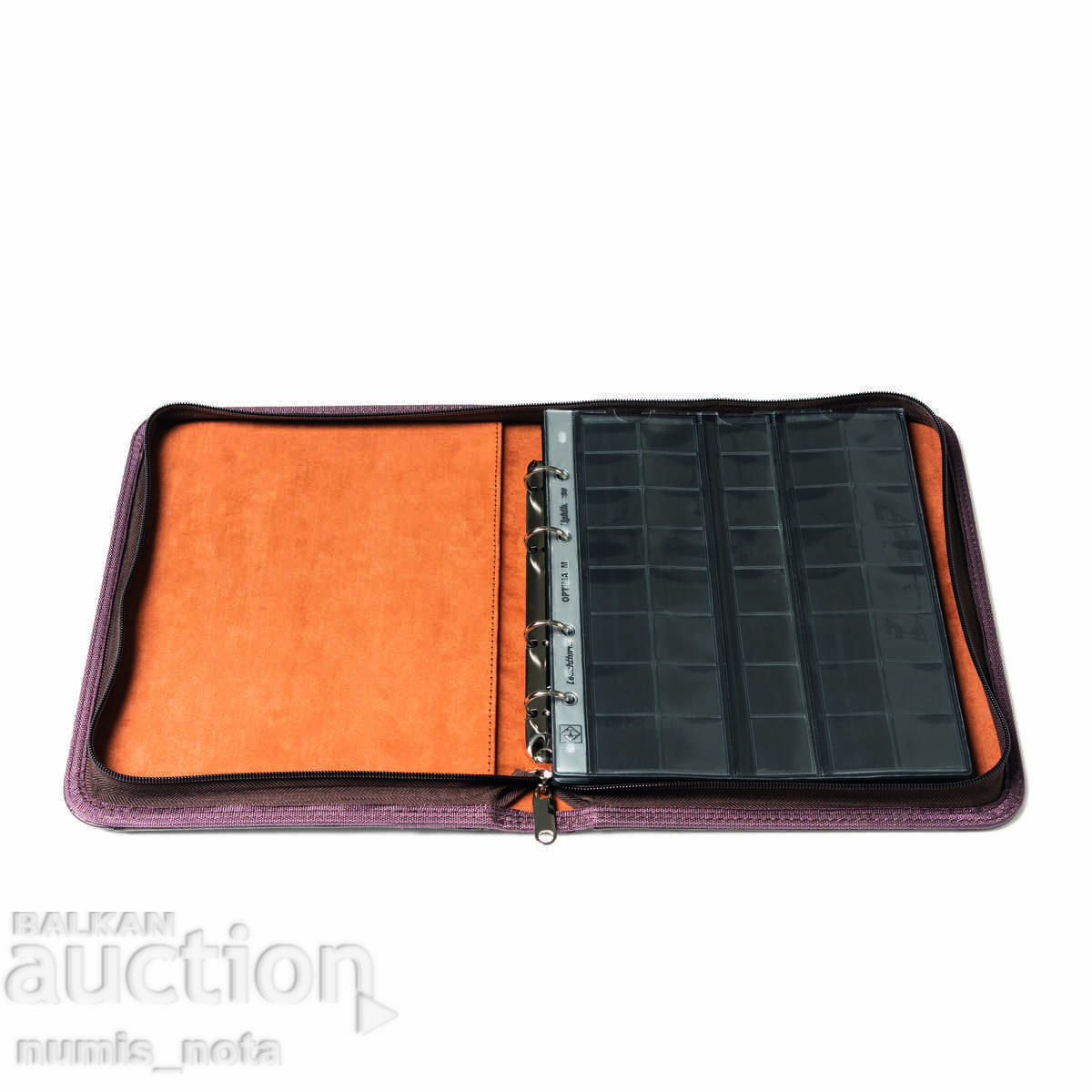 Album OPTIMA KURT for coins and/or banknotes eco-leather with zipper - 6 Album OPTIMA KURT for coins and/or banknotes eco-leather with zipper - 6